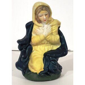 VIRGIN MARY replacement Christmas Nativity Figurine small figure 2.5"H blue base